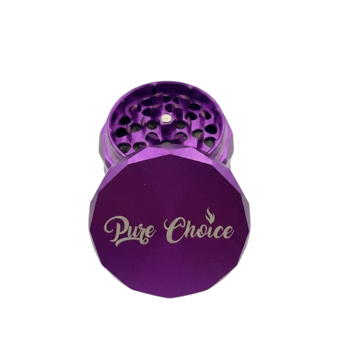 Pure Choice Diamond Reserve 4-piece grinder with kief catcher